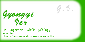 gyongyi ver business card